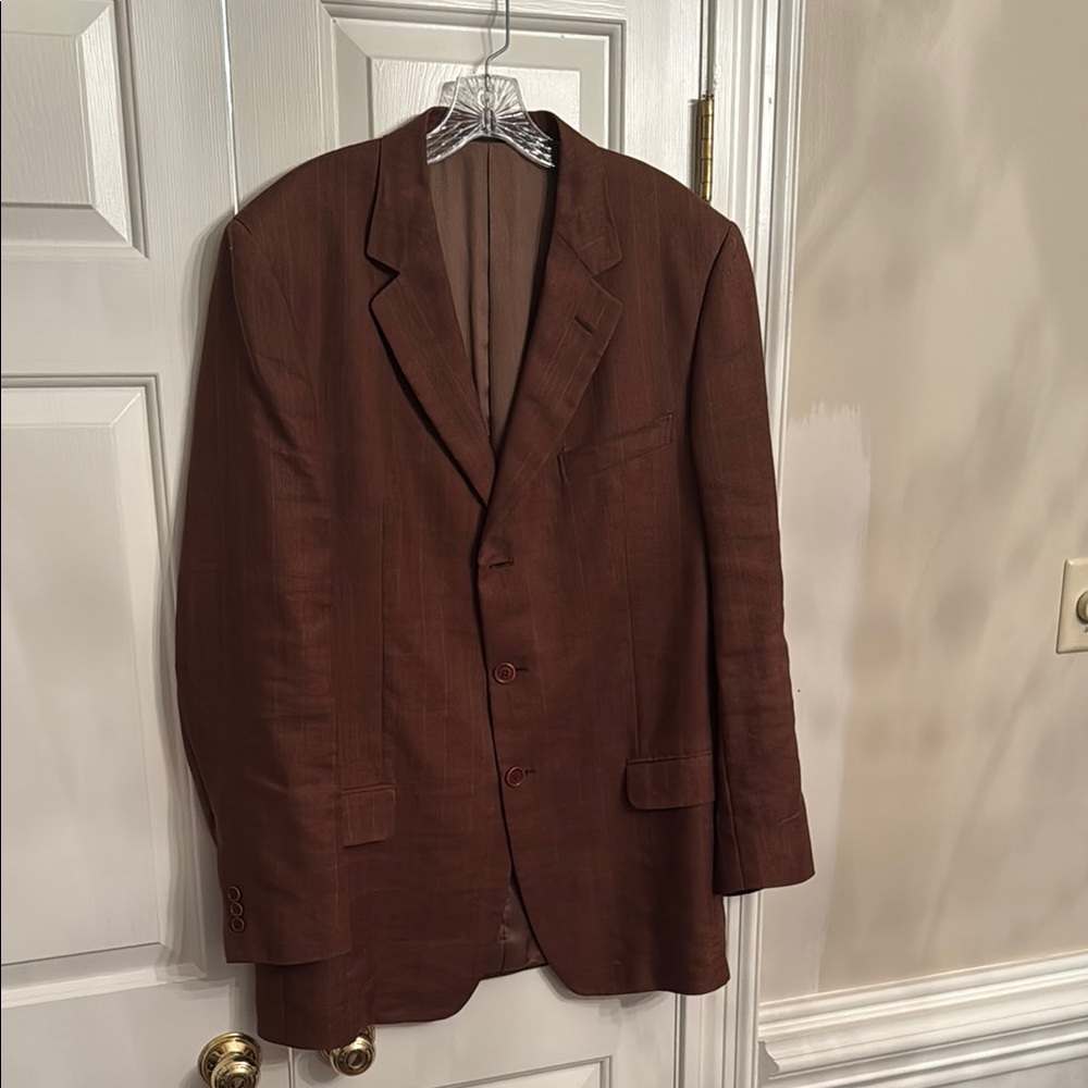 Ermenegildo Zegna Brown Sport Coat with Textured Fabric